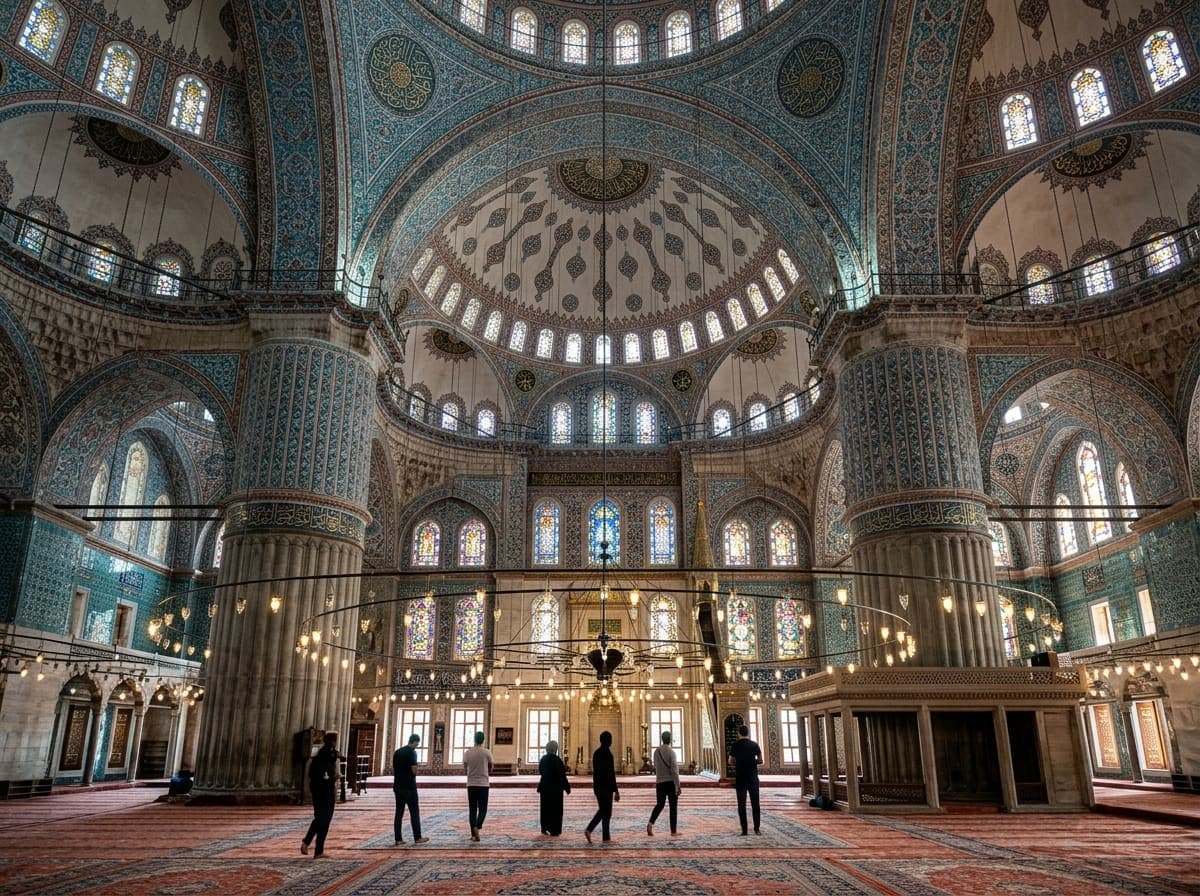 Blue Mosque interior with Iznik tiles