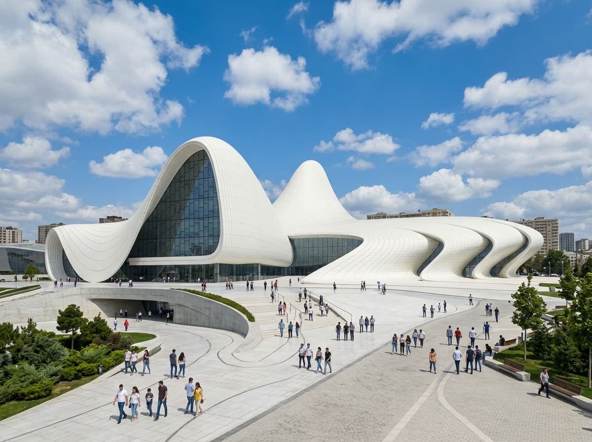 Heydar Aliyev Center's white curves