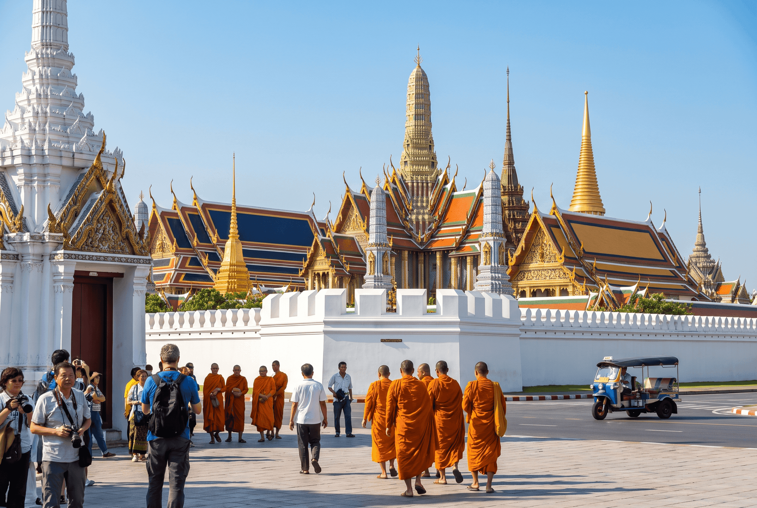 Grand Palace Bangkok golden spires and Wat Phra Kaew