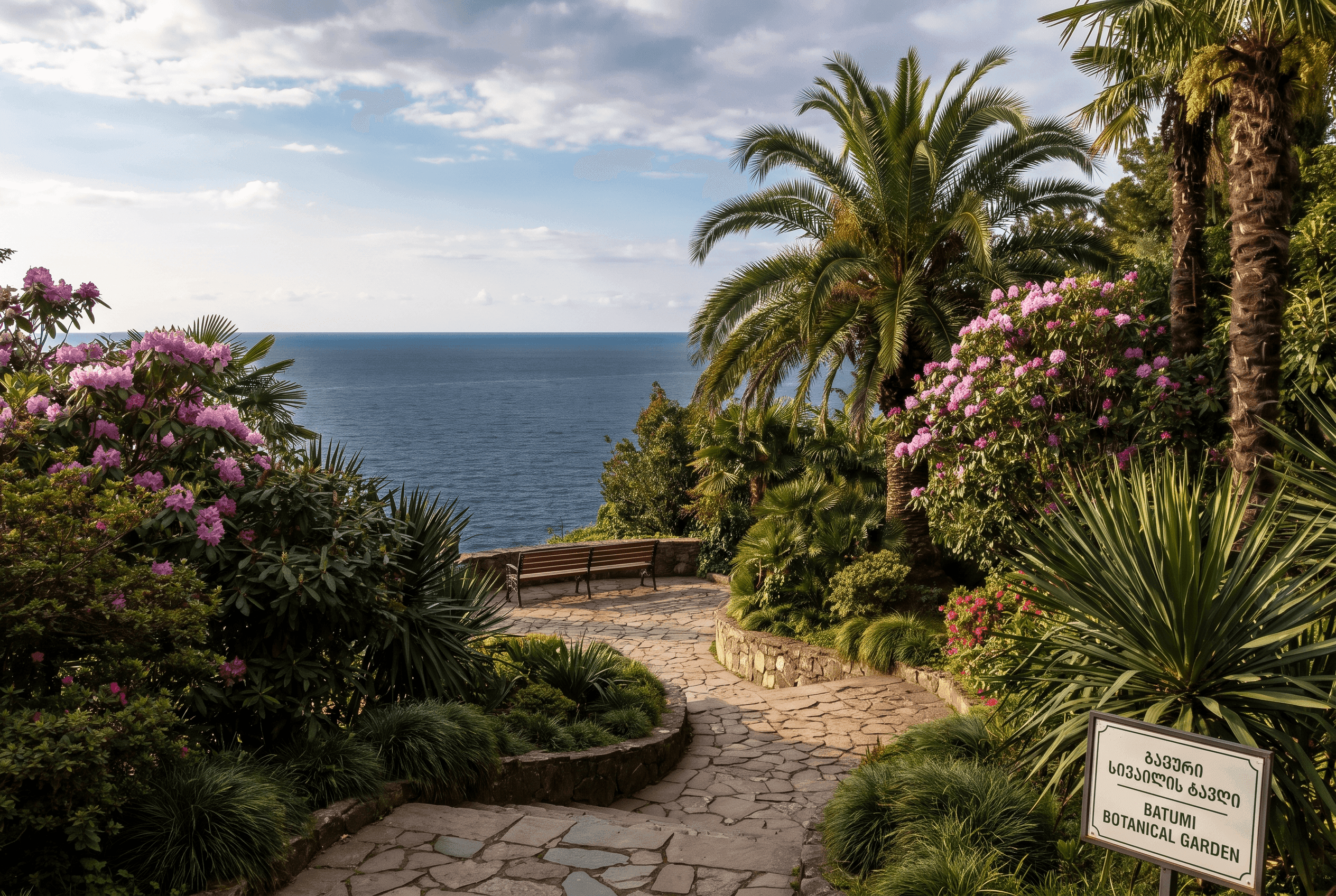 Batumi Botanical Garden overlooking the Black Sea